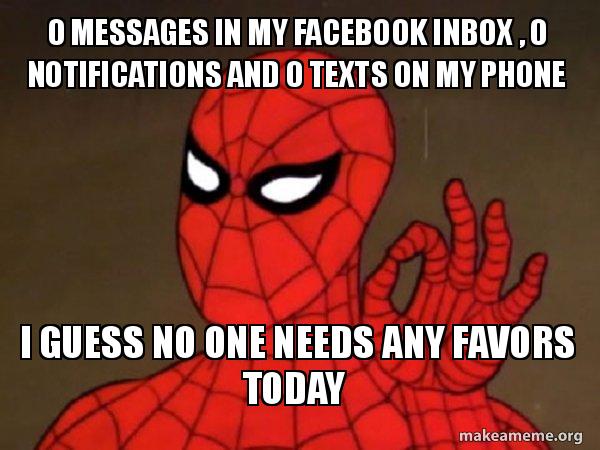 0 messages in my Facebook inbox , 0 notifications and 0 texts on my ...