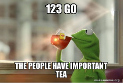 Kermit spilling the tea