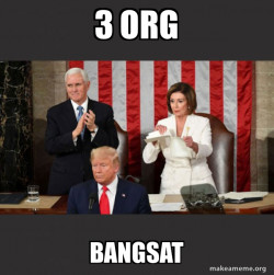 Nancy Pelosi ripping Trump's speech up