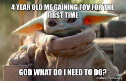 Baby Yoda looking at you