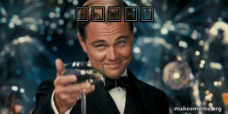 Great Gatsby Reaction - Leonardo DiCaprio Toast