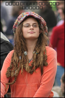 Female College Liberal - Bad Argument Hippie