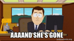 aaaand its gone