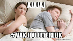 Couple thinking in bed