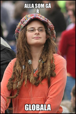 Female College Liberal - Bad Argument Hippie