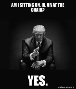 Trump Sitting In Chair 
