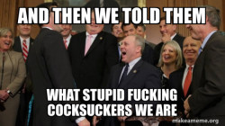 And then we told them