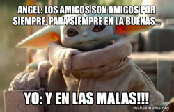 Baby Yoda looking at you