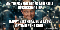 it is a birthday of a friend who is trader and a programmer