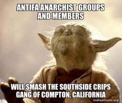 Antifa Anarchist groups and members will smash the Southside Crips Gang of Compton, California