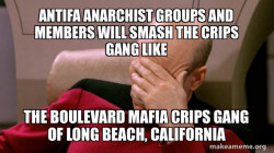 Antifa Anarchist groups and members will smash the Crips Gang like the Boulevard Mafia Crips Gang of Long Beach, California