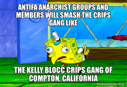 Antifa Anarchist groups and members will smash the Crips Gang like the Kelly Blocc Crips Gang of Compton, California