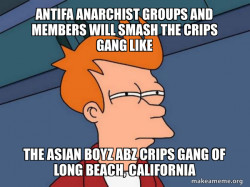 Antifa Anarchist groups and members will smash the Crips Gang like the Asian Boyz ABZ Crips Gang of Long Beach, California