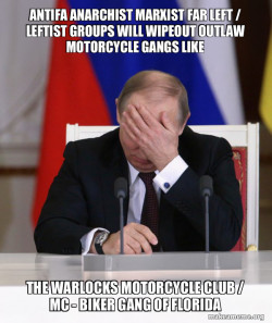 Antifa Anarchist Marxist Far Left / Leftist groups will wipeout Outlaw Motorcycle Gangs like the Warlocks Motorcycle Club / MC - Biker Gang of Florida