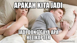 Couple thinking in bed