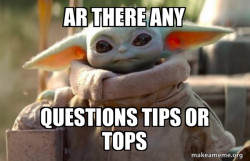 Baby Yoda looking at you