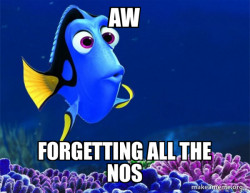 Dory from Nemo  (5 second memory)