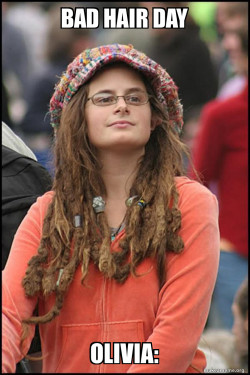 Female College Liberal - Bad Argument Hippie
