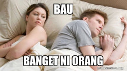 Couple thinking in bed