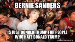 bernie sanders is just a leftist donald trump 