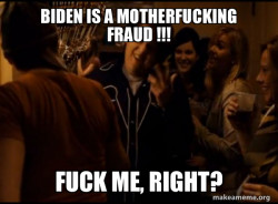 Fuck me right. Alternative Seth from Superbad meme