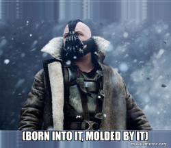  (born into it, molded by it)