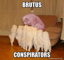 Brutus and the Conspirators plotting on Caesar's death