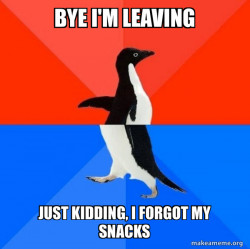 bye I'm leaving, just kidding