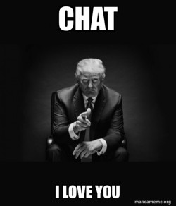 Trump Sitting In Chair - I Am In Their Way
