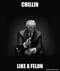 Trump Sitting In Chair - I Am In Their Way