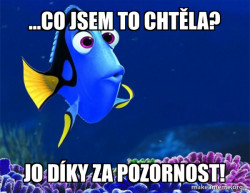 Dory from Nemo  (5 second memory)