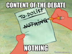 Content of the debate