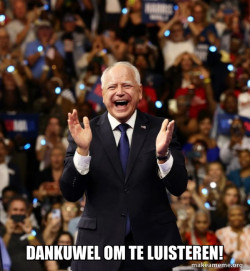 Happy Tim Walz