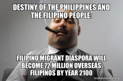 Destiny of the Philippines and the Filipino People: FILIPINO MIGRANT DIASPORA WILL BECOME 72 Million Overseas Filipinos BY Year 2100