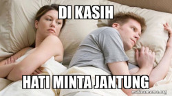 Couple thinking in bed