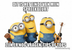 einde plaatje voor spreekbeurt