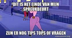 spreubeurt nederlands