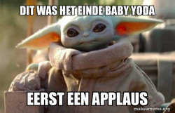 Baby Yoda looking at you