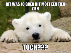 ijsbeer wil een tien toch???