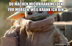 Baby Yoda looking at you