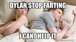 Couple thinking in bed