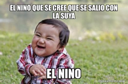 Evil, scheming toddler
