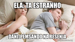 Couple thinking in bed