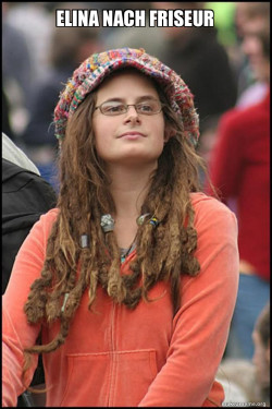 Female College Liberal - Bad Argument Hippie