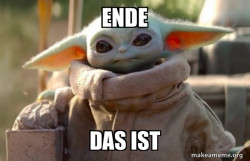 Baby Yoda looking at you