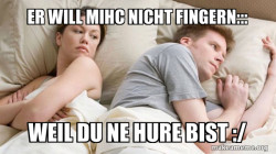 Couple thinking in bed
