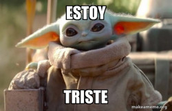 Baby Yoda looking at you