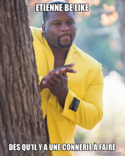 Anthony Adams in Yellow Suit Rubbing Hands