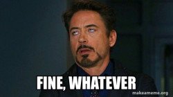 Tony Stark Eye Roll