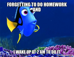 Dory from Nemo  (5 second memory)